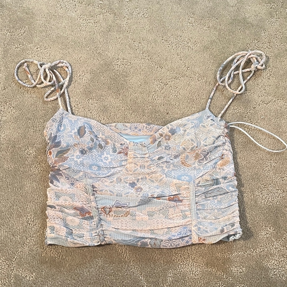 Sky to Moon Floral Print Women's Top